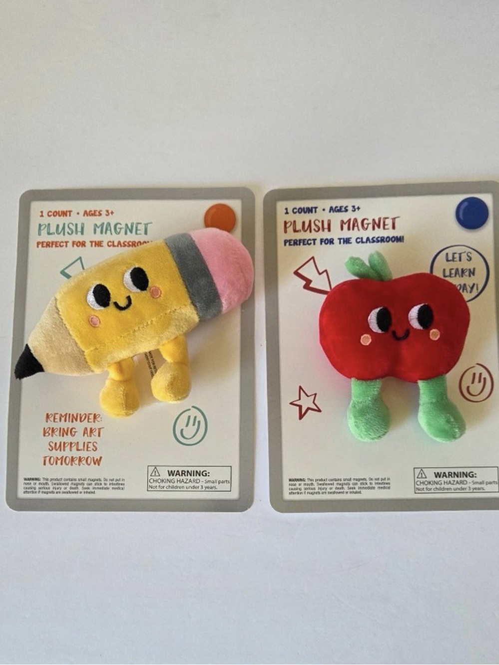 Target Pencil & Apple Plush Magnets